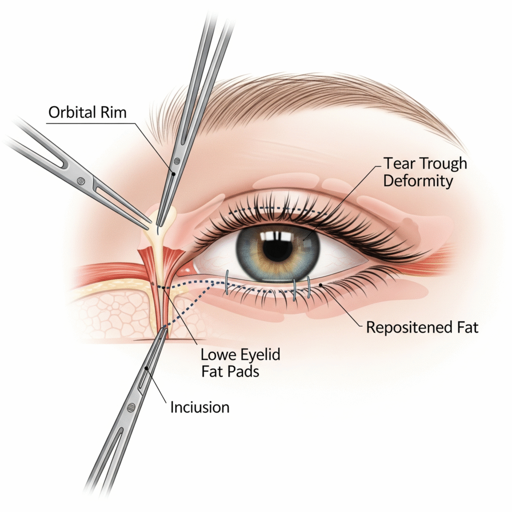 Tear Trough Correction with Fat Repositioning