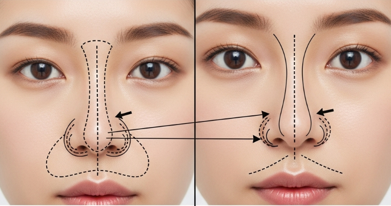 Alar Base Reduction Closed Rhinoplasty