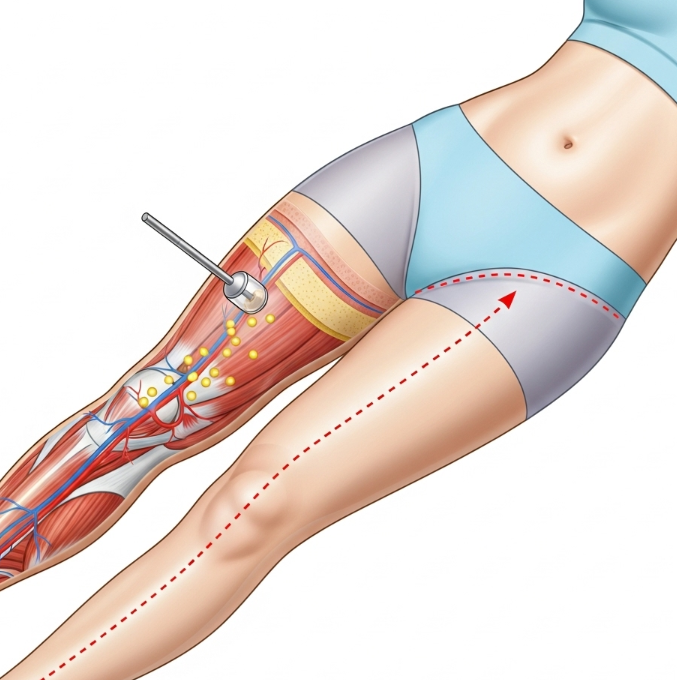 Liposuction-Assisted Thigh Lift