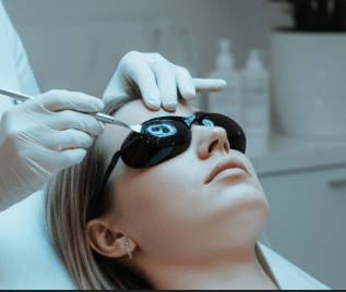 Dermascaling with Blue Light