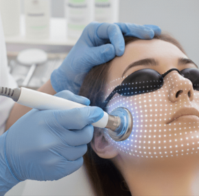 Scaling with Blue Light Therapy